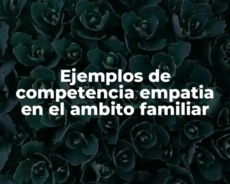 Ejemplos de competencia empatia en el ambito familiar