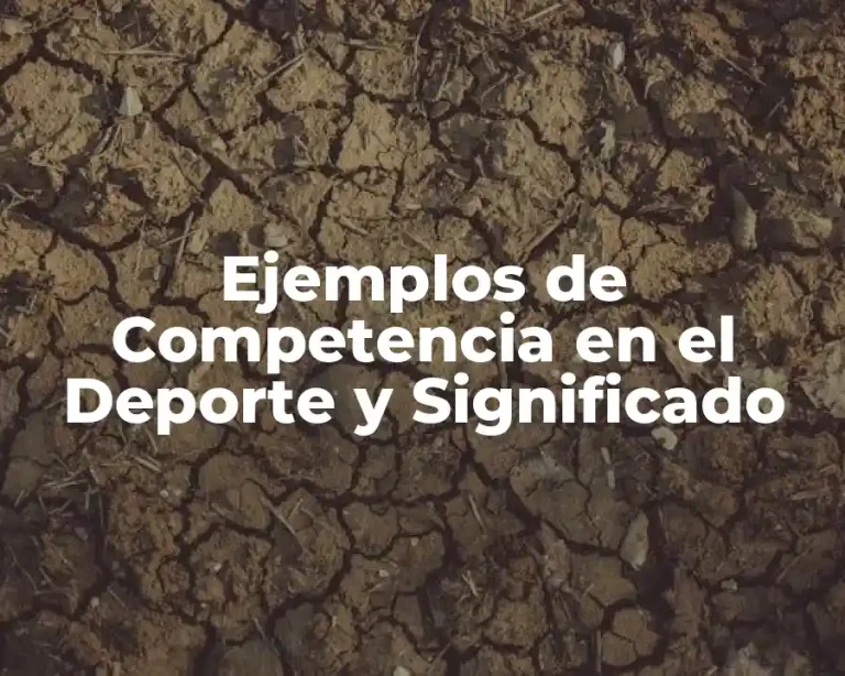 Ejemplos de Competencia en el Deporte y Significado