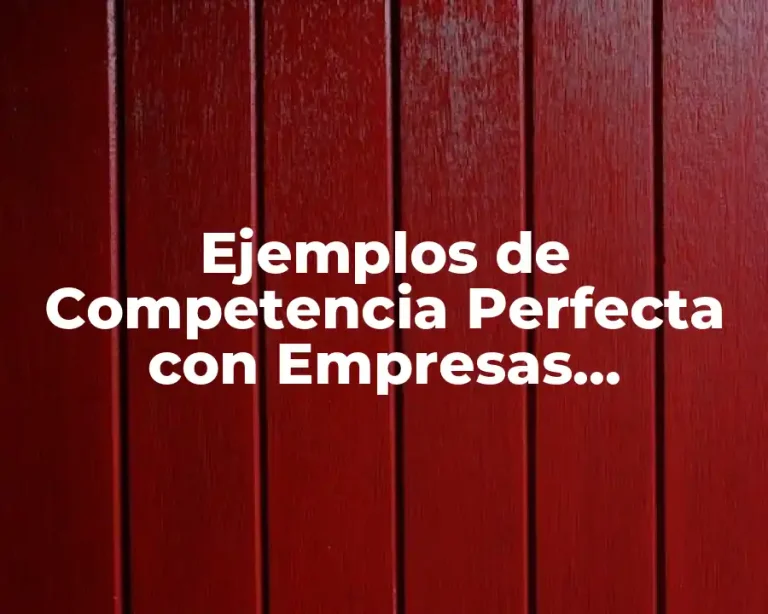 Ejemplos de Competencia Perfecta con Empresas Mexicanas