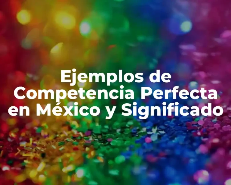 Ejemplos de Competencia Perfecta en México y Significado