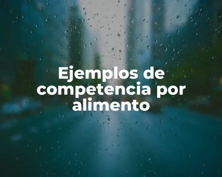 Ejemplos de competencia por alimento