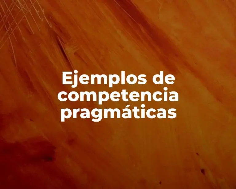 Ejemplos de competencia pragmáticas