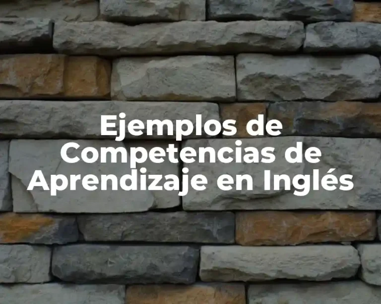 Ejemplos de Competencias de Aprendizaje en Inglés