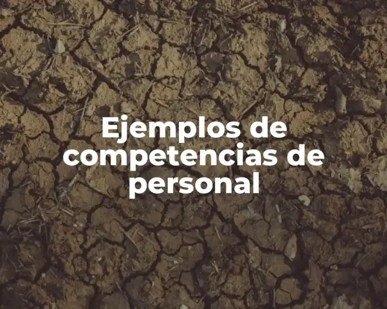 Ejemplos de competencias de personal