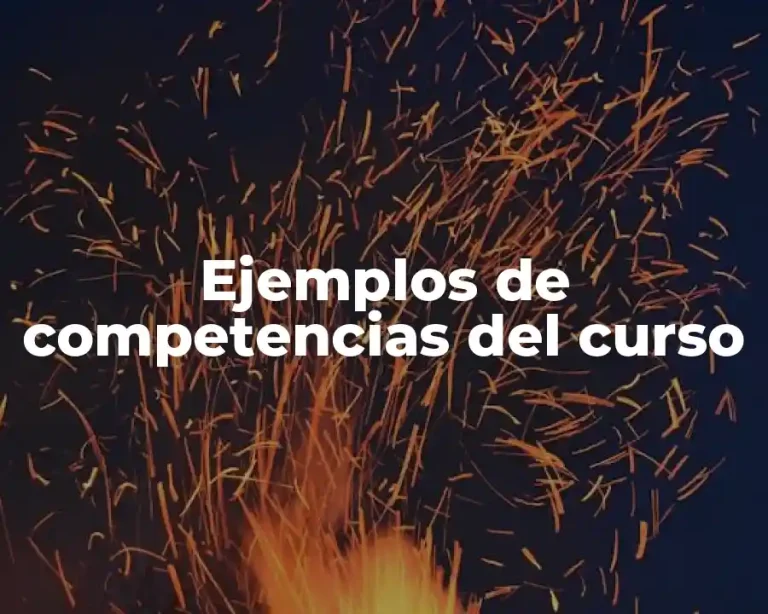 Ejemplos de competencias del curso