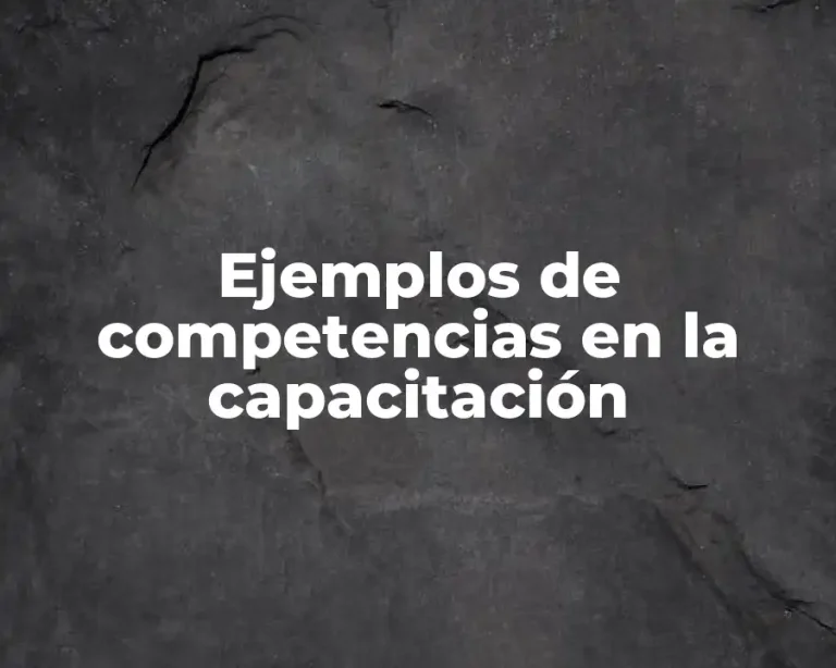 Ejemplos de competencias en la capacitación