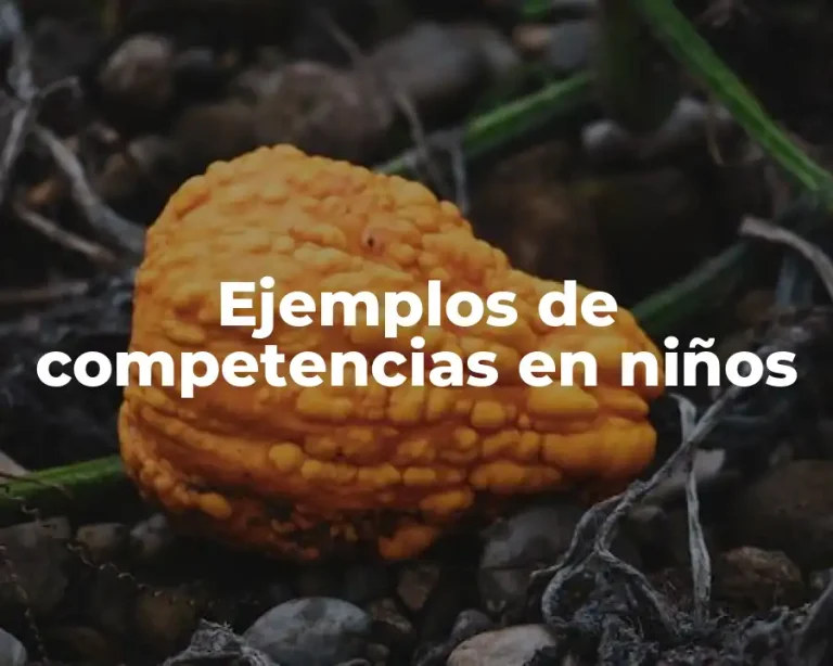Ejemplos de competencias en niños