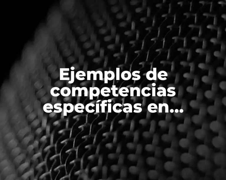Ejemplos de competencias específicas en administración