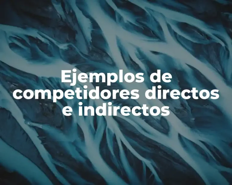 Ejemplos de competidores directos e indirectos