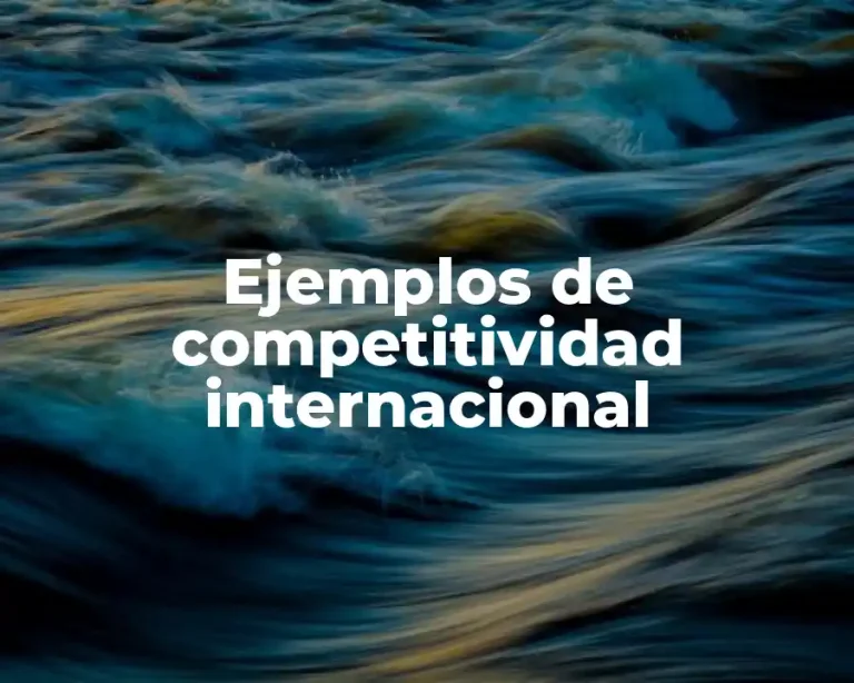 Ejemplos de competitividad internacional