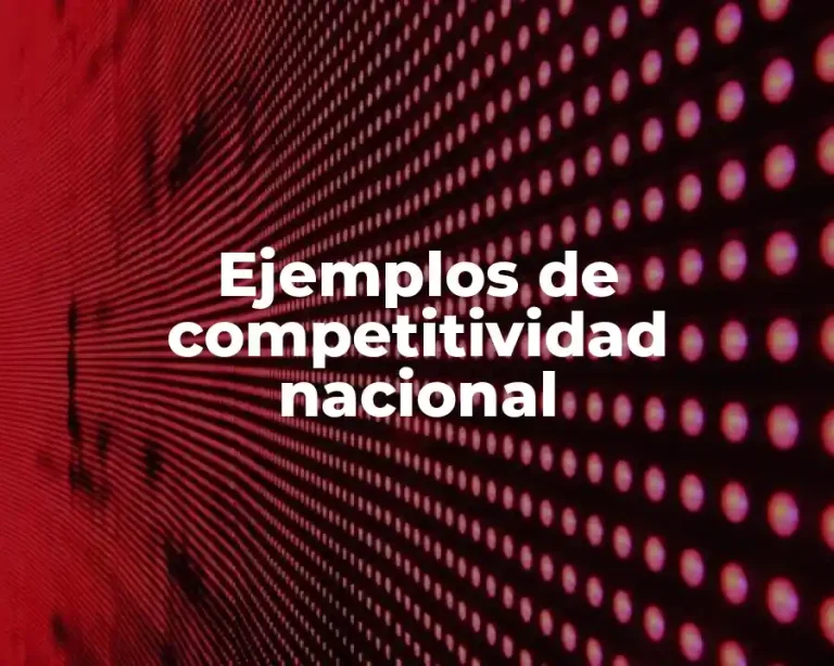 Ejemplos de competitividad nacional