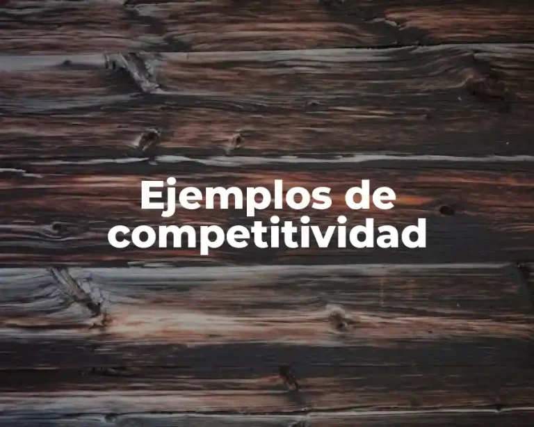 Ejemplos de competitividad