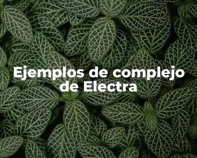 Ejemplos de complejo de Electra