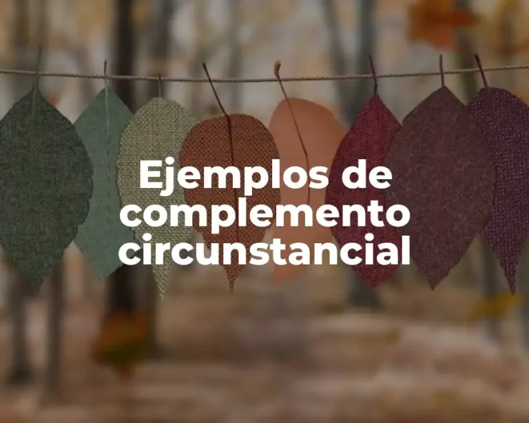 Ejemplos de complemento circunstancial