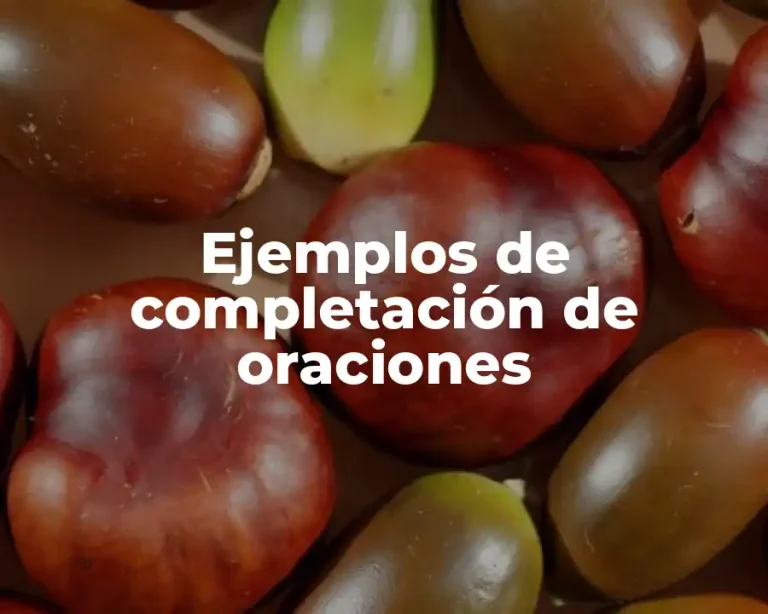 Ejemplos de completación de oraciones
