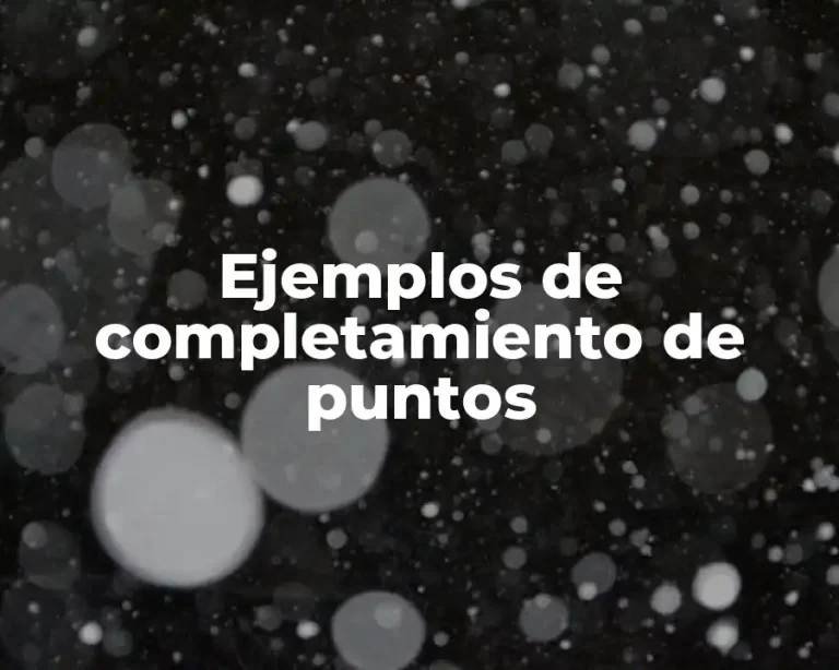 Ejemplos de completamiento de puntos