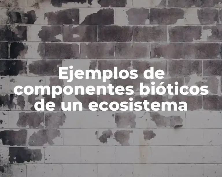Ejemplos de componentes bióticos de un ecosistema