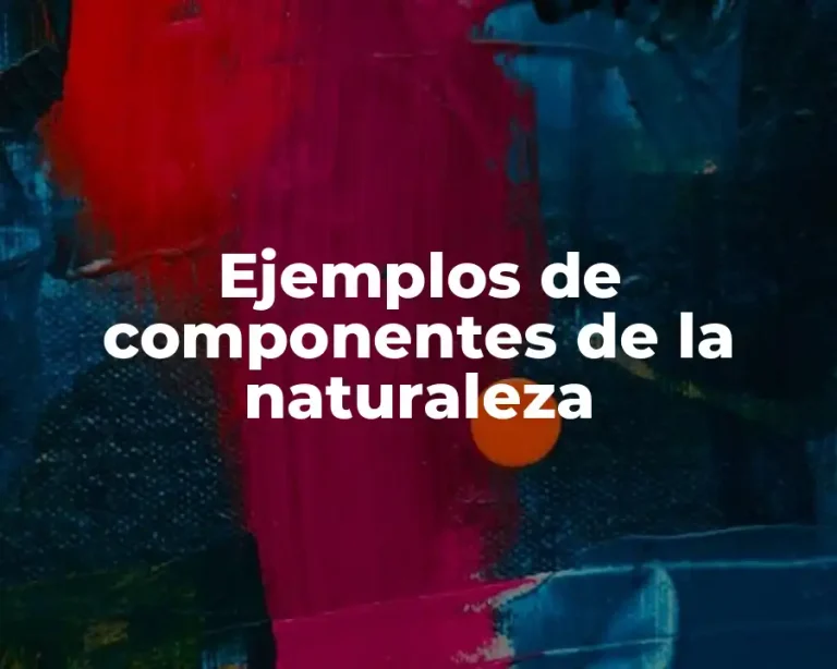 Ejemplos de componentes de la naturaleza