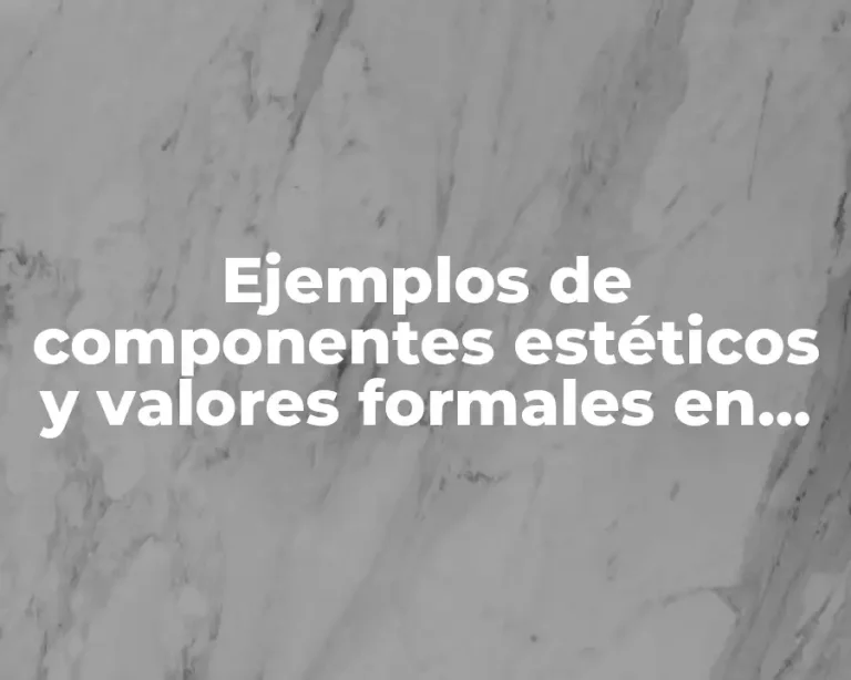 Ejemplos de componentes estéticos y valores formales en diseño