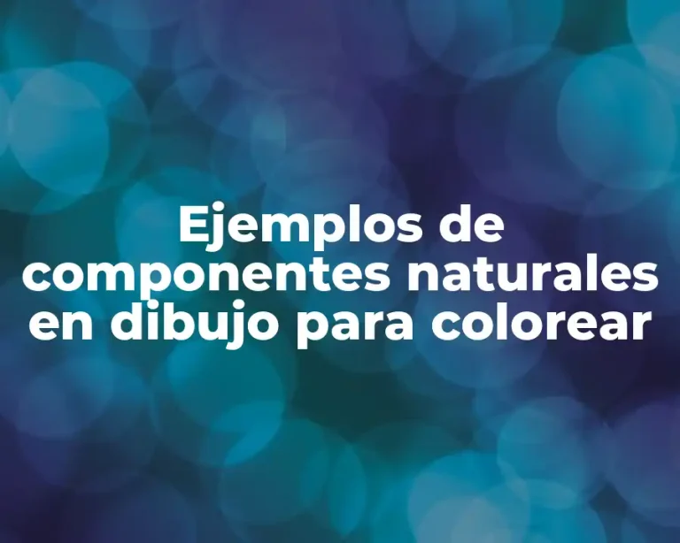 Ejemplos de componentes naturales en dibujo para colorear