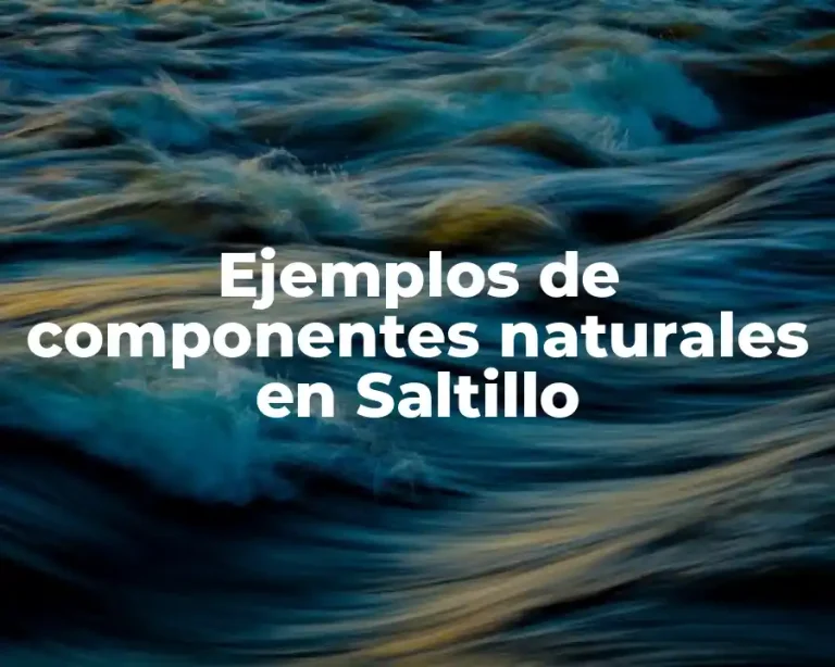 Ejemplos de componentes naturales en Saltillo