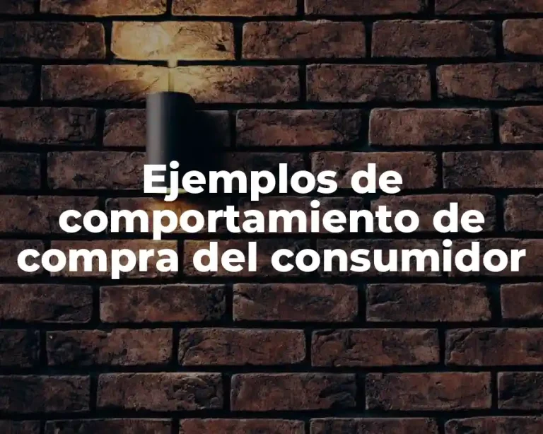 Ejemplos de comportamiento de compra del consumidor