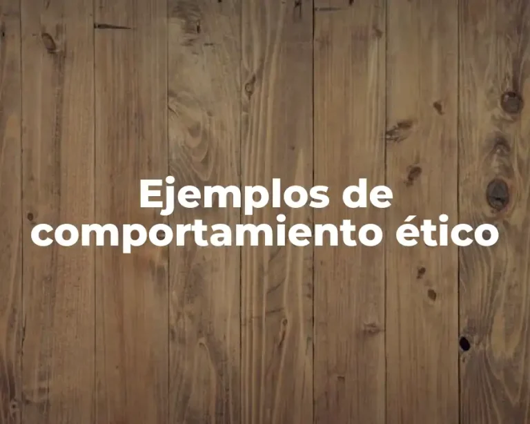 Ejemplos de comportamiento ético