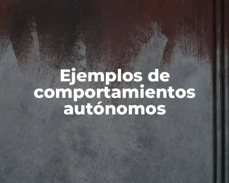 Ejemplos de comportamientos autónomos