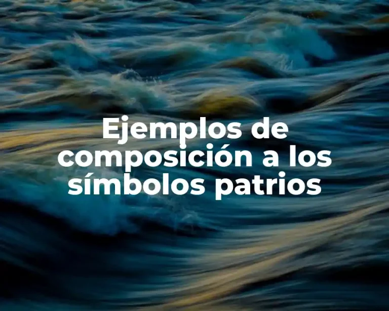 Ejemplos de composición a los símbolos patrios