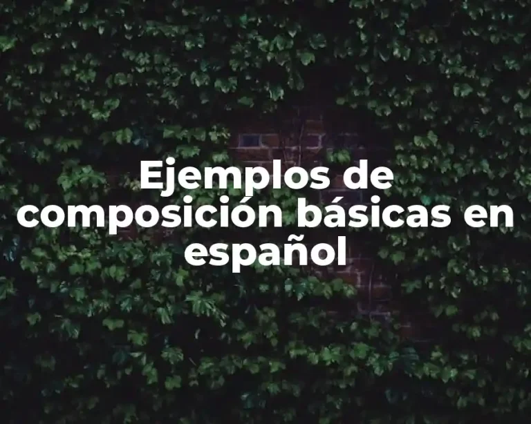 Ejemplos de composición básicas en español