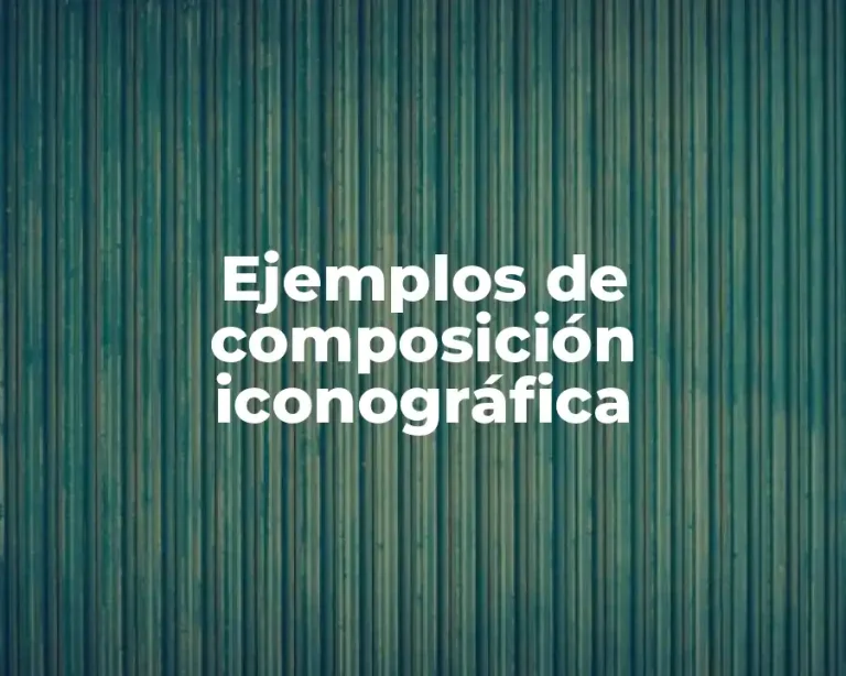 Ejemplos de composición iconográfica