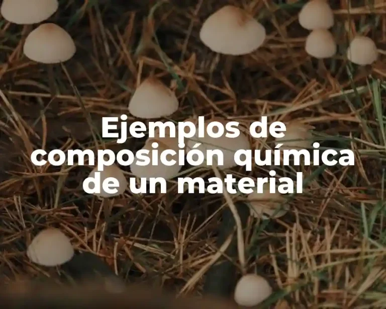 Ejemplos de composición química de un material