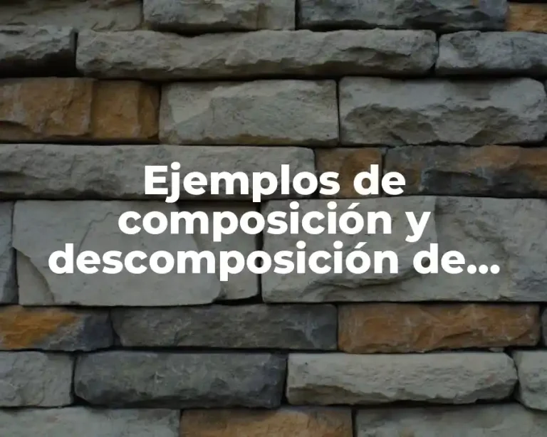 Ejemplos de composición y descomposición de números decimales
