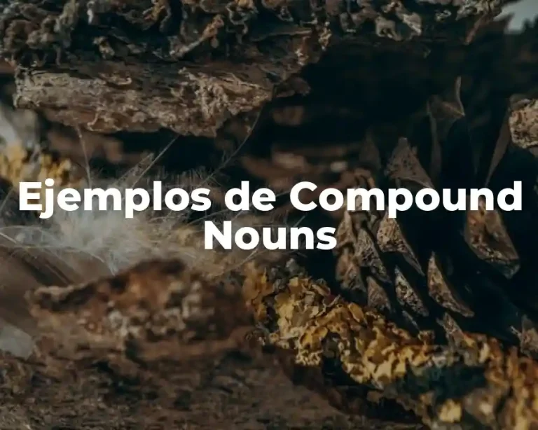 Ejemplos de Compound Nouns