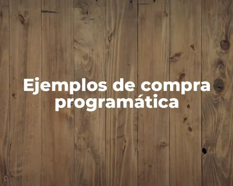 Ejemplos de compra programática
