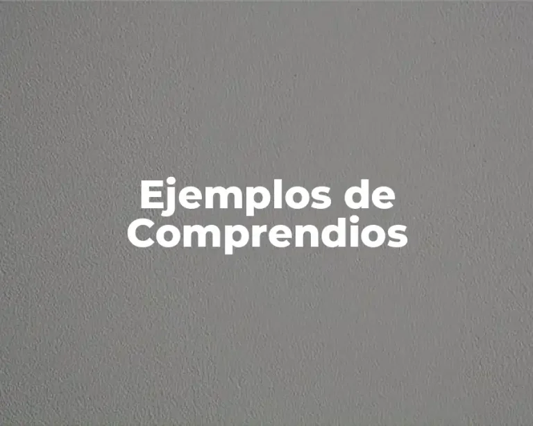 Ejemplos de Comprendios