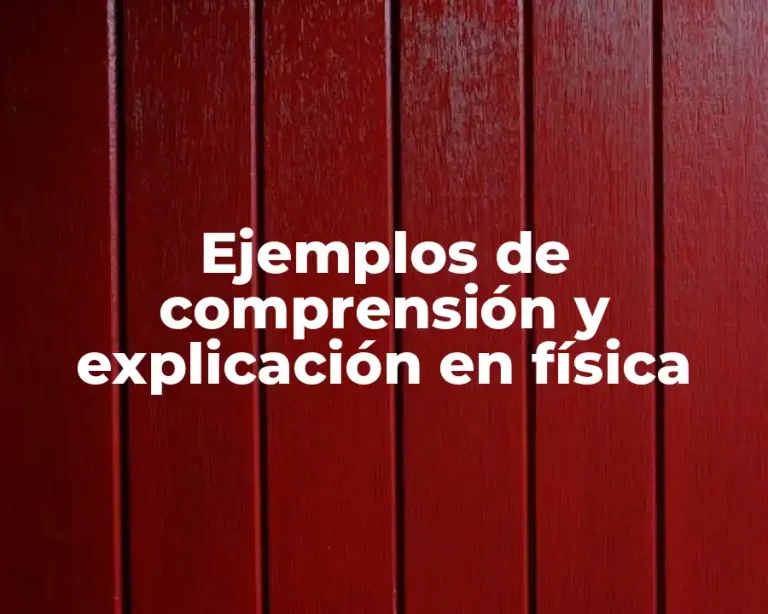 Ejemplos de comprensión y explicación en física