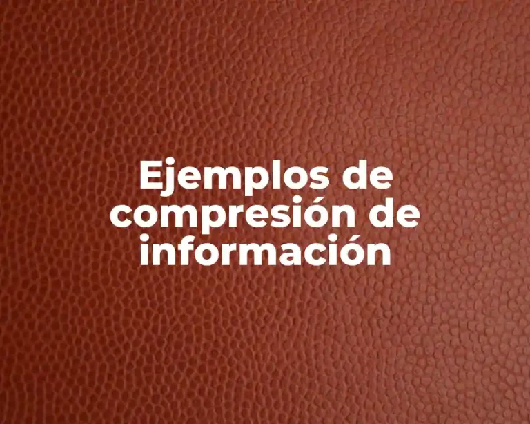 Ejemplos de compresión de información