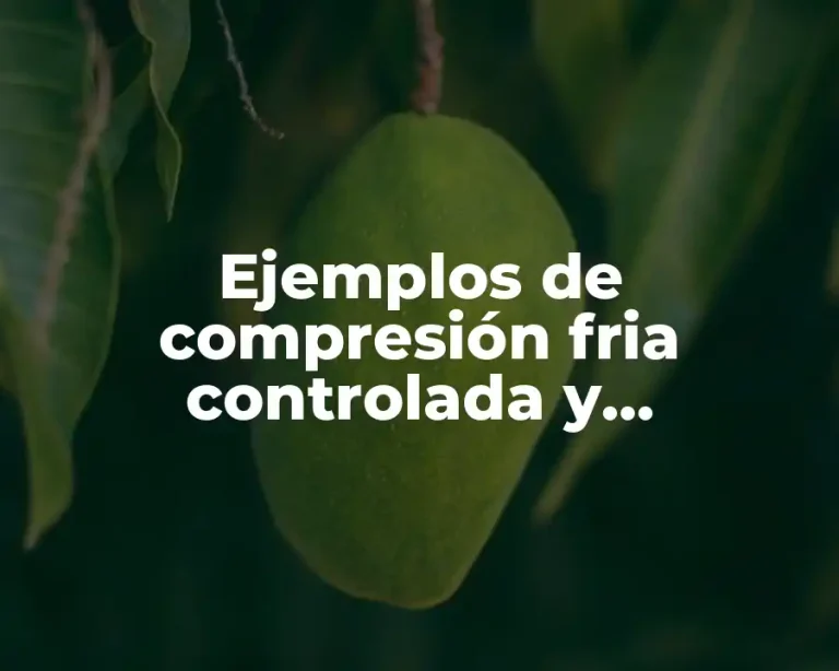 Ejemplos de compresión fria controlada y Significado
