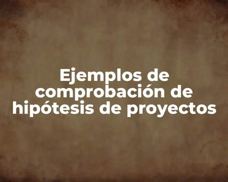Ejemplos de comprobación de hipótesis de proyectos