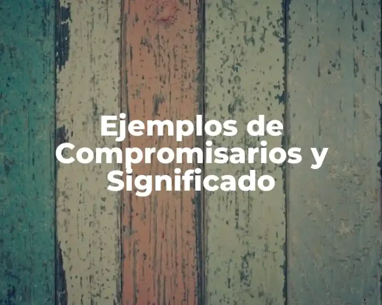 Ejemplos de Compromisarios y Significado