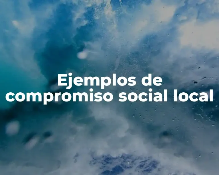 Ejemplos de compromiso social local