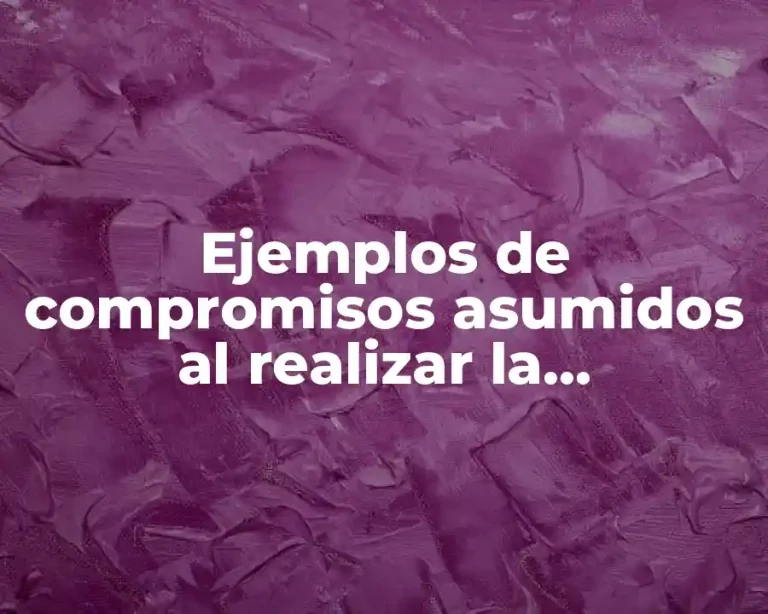 Ejemplos de compromisos asumidos al realizar la observación de clase