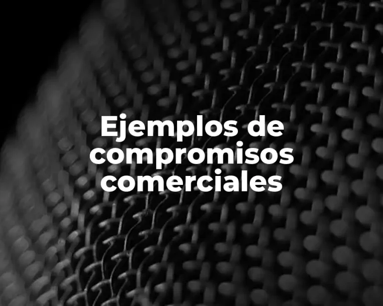 Ejemplos de compromisos comerciales