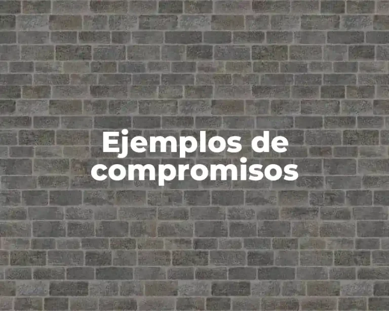 Ejemplos de compromisos