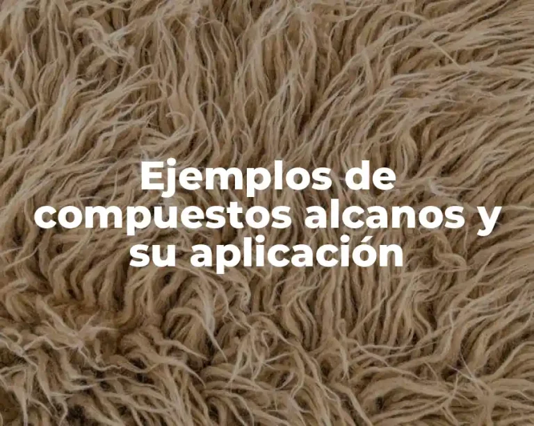 Ejemplos de compuestos alcanos y su aplicación
