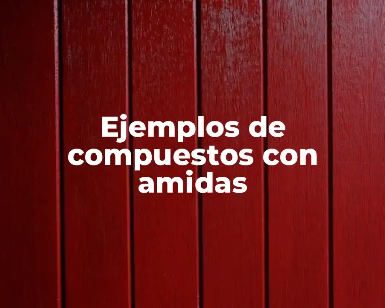 Ejemplos de compuestos con amidas