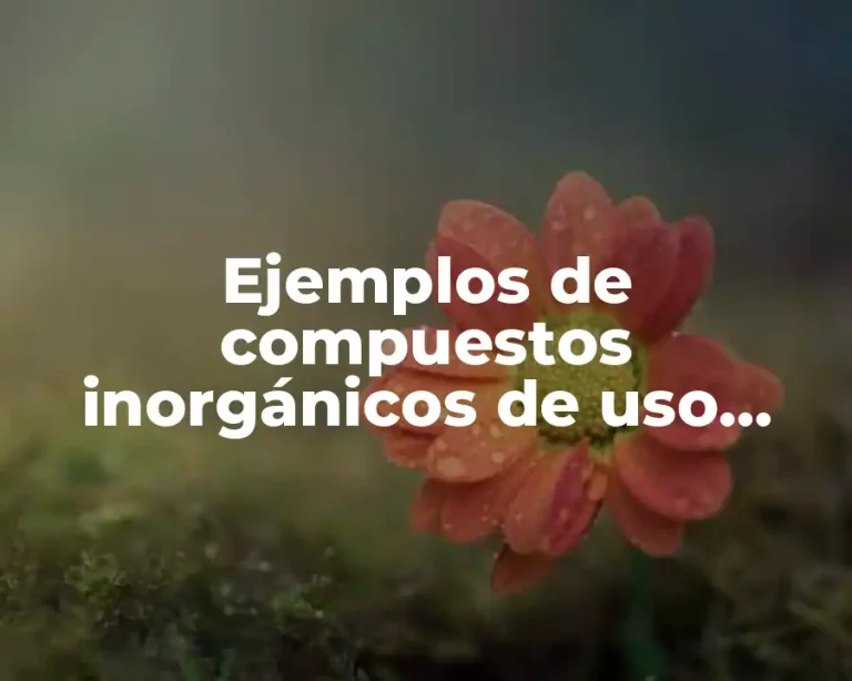 Ejemplos de compuestos inorgánicos de uso común