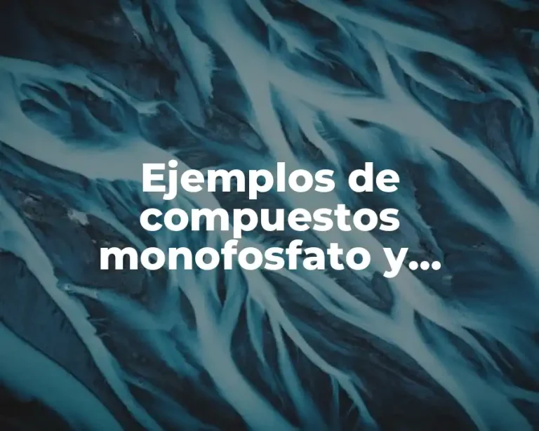Ejemplos de compuestos monofosfato y Significado