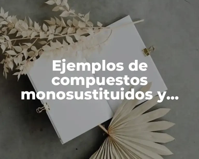 Ejemplos de compuestos monosustituidos y Significado